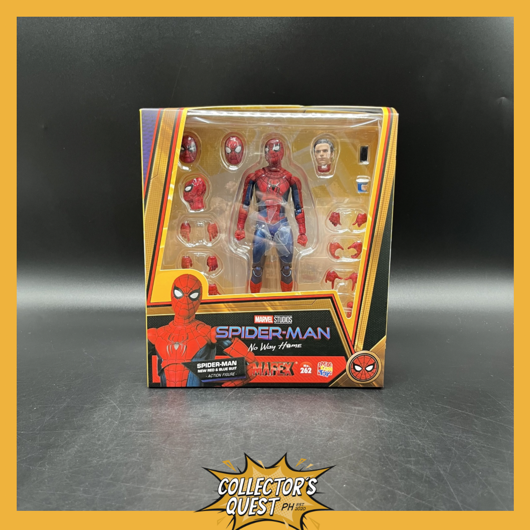 (IN STOCK) MAFEX No. 262 Spiderman No Way Home Spider-man New Red & Blue Suit Action Figure