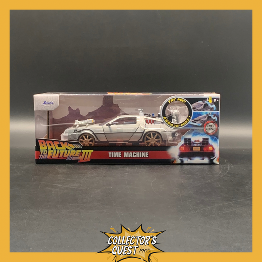 (IN STOCK) JADA TOYS 1:24 Scale Hollywood Rides Back to the Future 3 Delorean Time Machine Diecast Vehicle