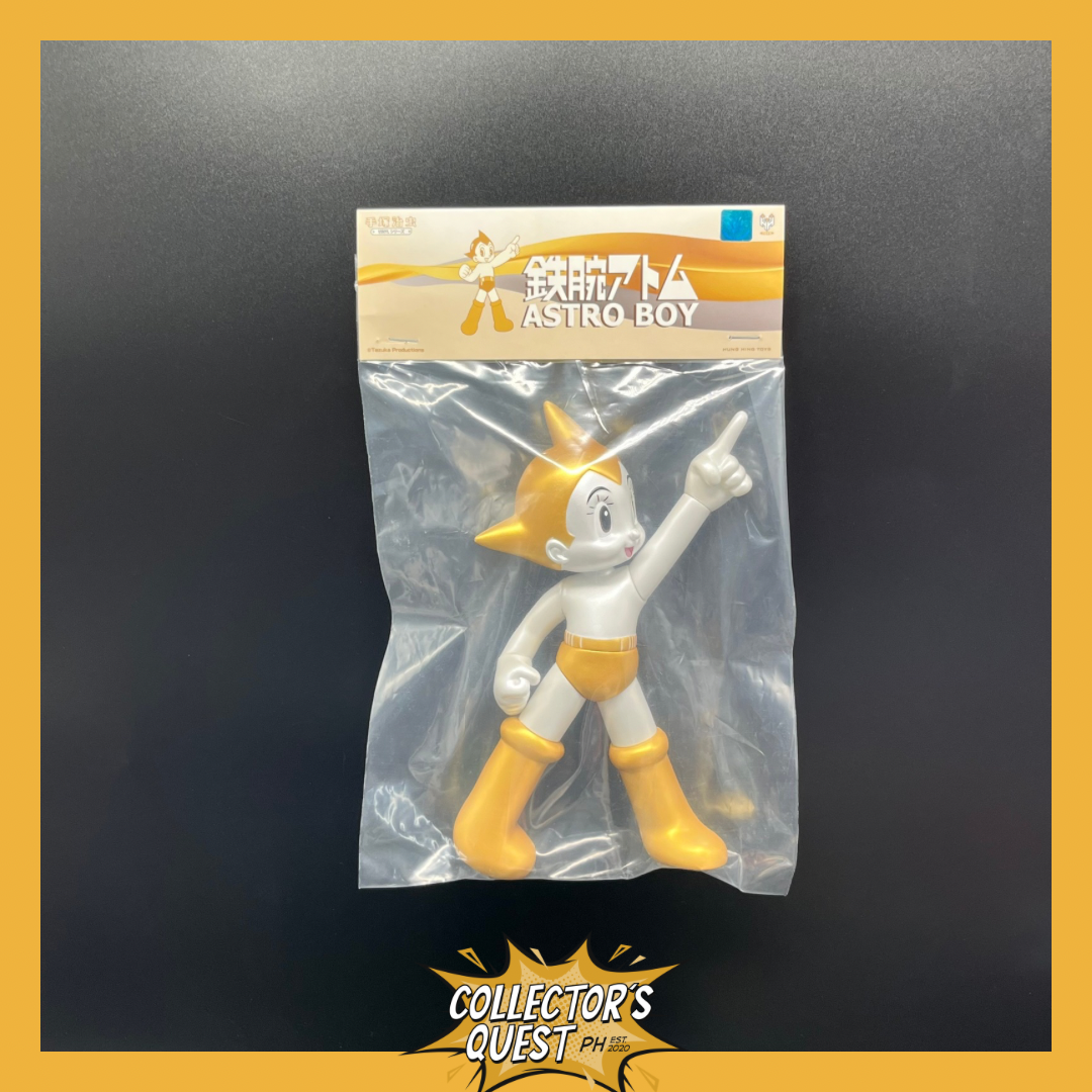 (IN STOCK) 2520 Hung Hing Toys Astro Boy Hope Pointing Gold Vinyl Figure