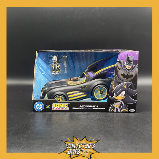 (IN STOCK) Jakks Pacific Sonic the Hedgehog x DC Comics 2.5-inch Shadow Figure & Batmobile Set
