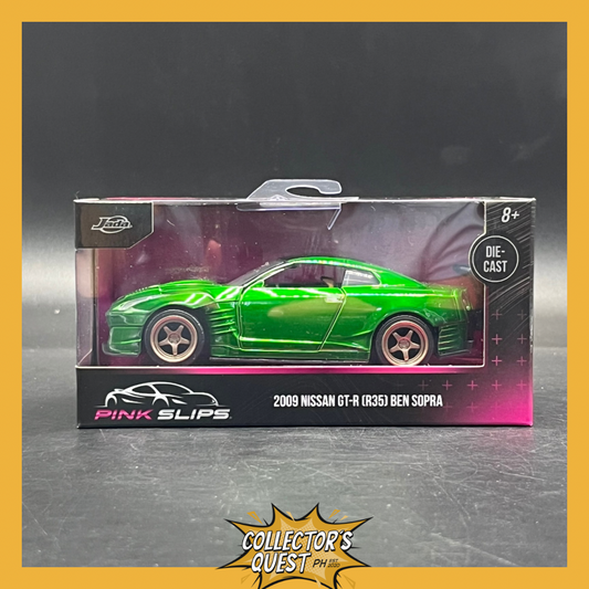 (IN STOCK) 36428 Jada Toys 1:32 Scale Pink Slips 2009 Nissan GT-R (R35) Ben Sopra Diecast Vehicle