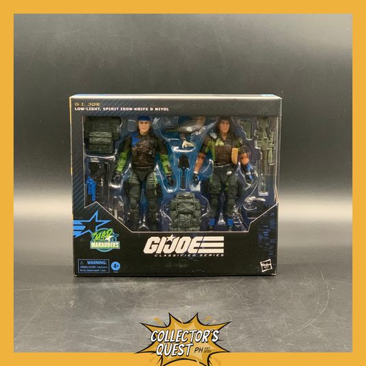 (IN STOCK) G.I. Joe Classified Series #128, Mad Marauders Low-Light, Spirit Iron-Knife & Niyol 2-Pack Action Figure