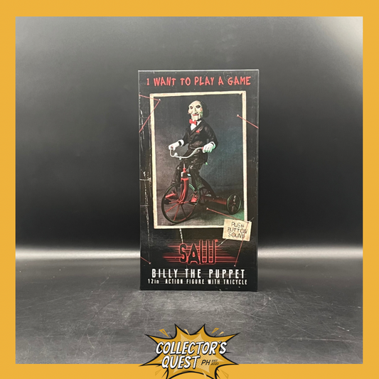(IN STOCK) NECA Saw 12 Inch Action Figure Billy with Sounds Riding Tricycle Set