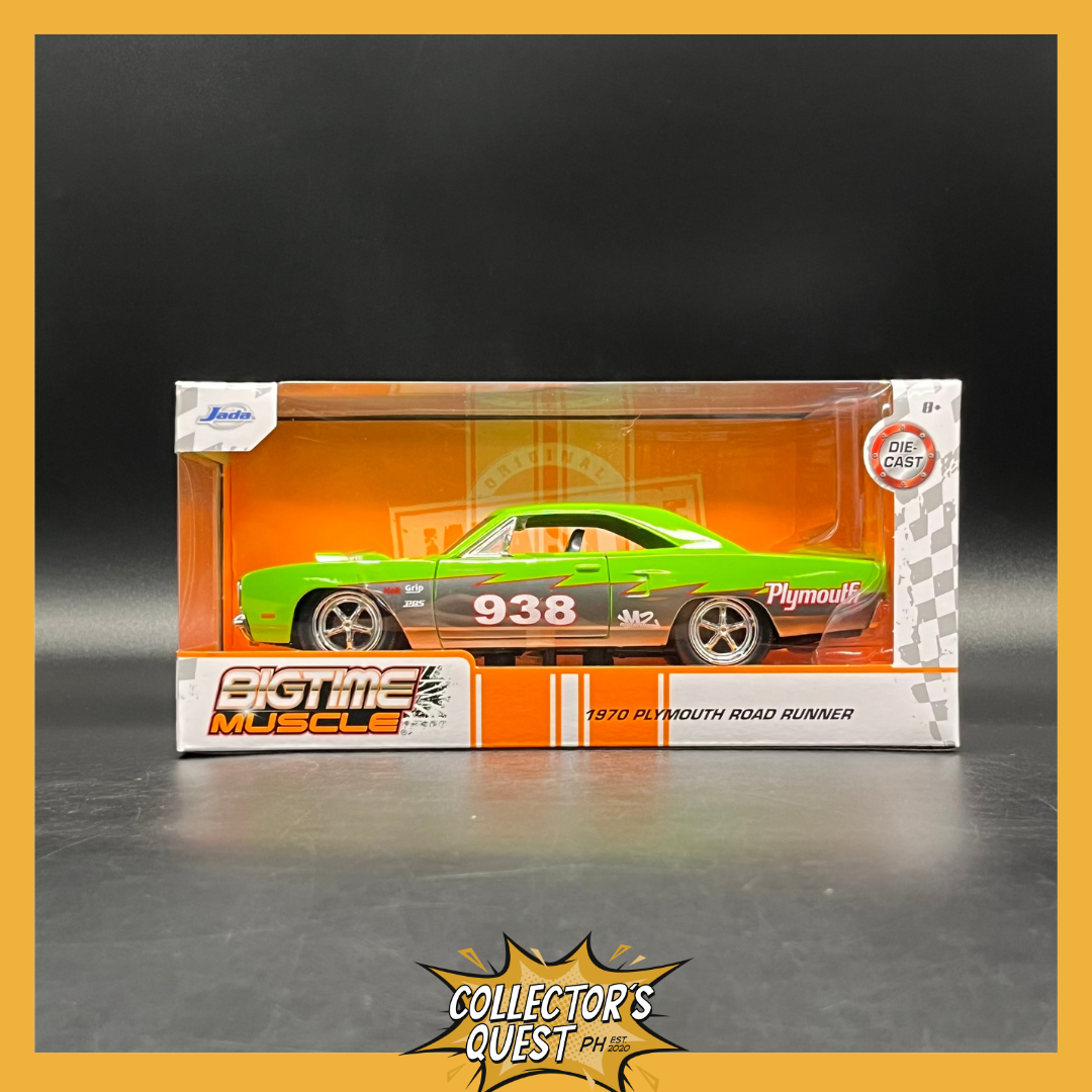 (IN STOCK) 36453 Jada Toys 1:24 Bigtime Muscle 1970 Plymouth Road Runner Diecast Vehicle