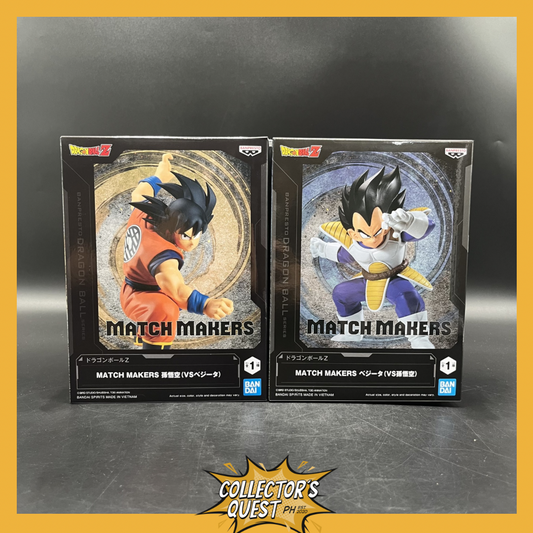 (IN STOCK) Bandai Banpresto Match Makers Dragonball Z Son Goku vs Vegeta Posed Figure SET OF 2