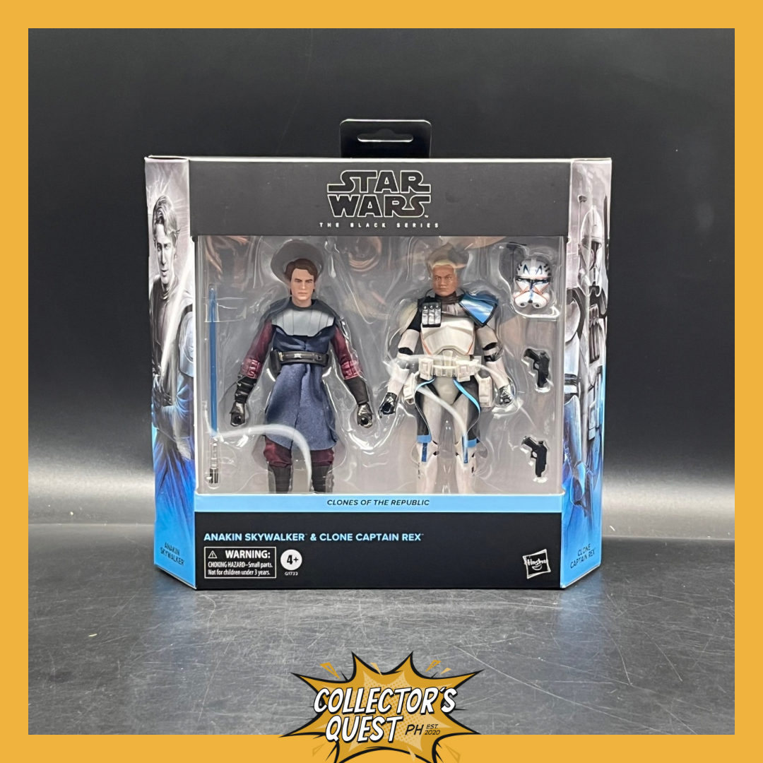 (IN STOCK) Star Wars The Black Series Anakin Skywalker & Clone Captain Rex 2-pack Action Figure