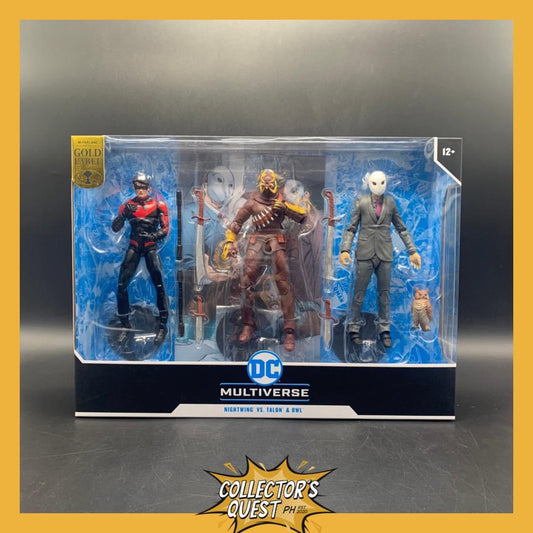 (IN STOCK) DC Multiverse Talon & Nightwing & Owl (Batman Court of Owls) (Gold Label) Action Figure