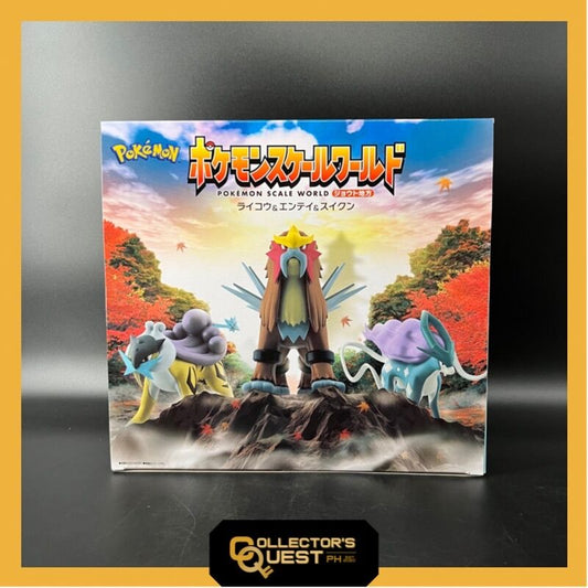 (IN STOCK) Pokemon Scale World Legendary Trio Dogs Raikou Entei Suicune Figure Set