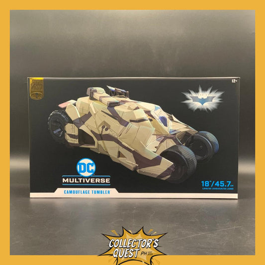 (IN STOCK) DC Multiverse The Dark Knight Rises Camouflage Tumbler Batmobile (Gold Label) Vehicle