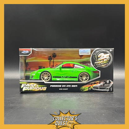 (IN STOCK) 34919 Jada Toys 1:24 Fast & Furious 10 2007 Porsche 911 GT3 Diecast Vehicle (25th Anniversary Release)