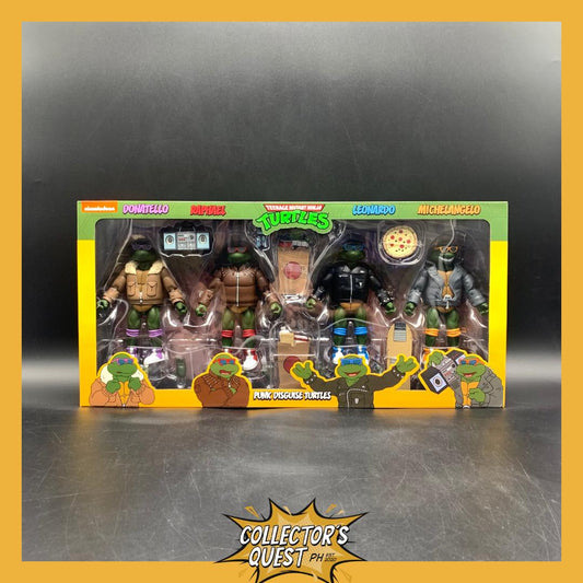 (IN STOCK) NECA TMNT Teenage Mutant Ninja Turtles (Cartoon) Punk Turtles Action Figure 4-Pack