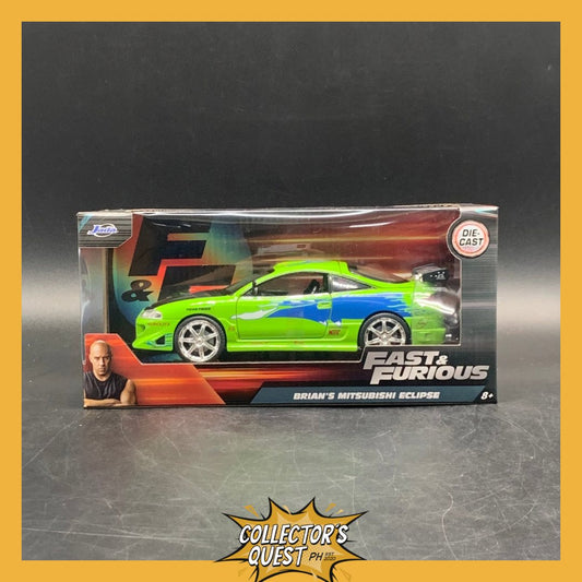 (IN STOCK) Jada Toys 1:24 Fast & Furious Brian's 1995 Mitsubishi Eclipse Diecast Vehicle