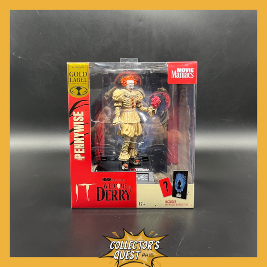 (IN STOCK) Mcfarlane Toys Movie Maniacs Welcome to Derry Pennywise (Flashback) (With Flower) Posed Statue
