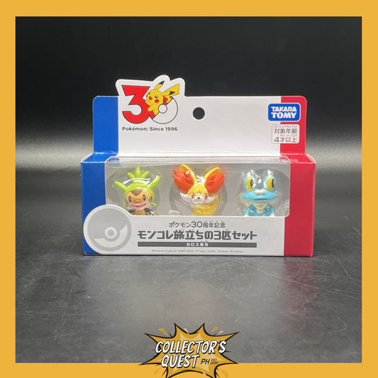 (IN STOCK) 98683 Takara Tomy Pokemon 30 Years Anniversary Moncolle Starters Kalos Set Of 3