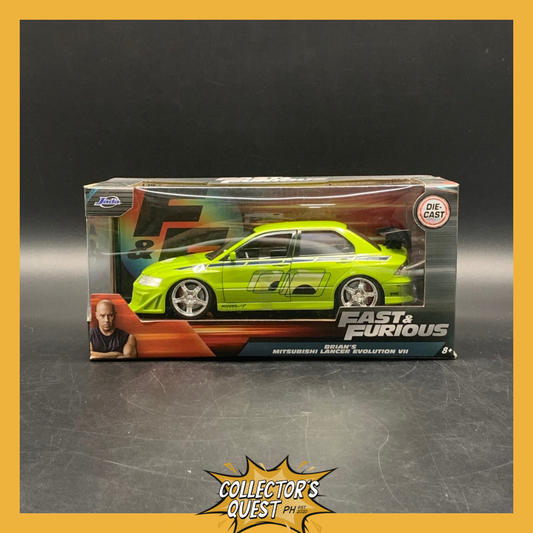 (IN STOCK) 99788 JADA TOYS 1:24 Scale Fast & Furious Brian's Mitsubishi Lancer Evo 7 Diecast Vehicle
