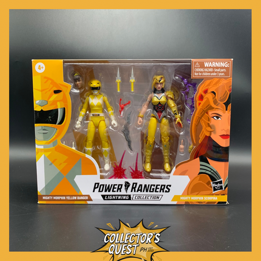 (IN STOCK) Power Rangers Lightning Collection Mighty Morphin Yellow Ranger Aisha Vs. Scorpina 2-Pack Action Figure