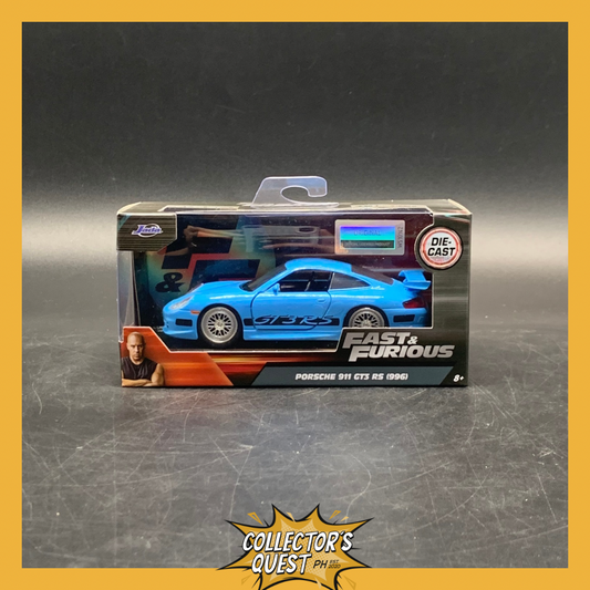(IN STOCK) Jada Toys 1:32 Fast & Furious Porsche 911 GT3 RS 996 Blue Diecast Vehicle