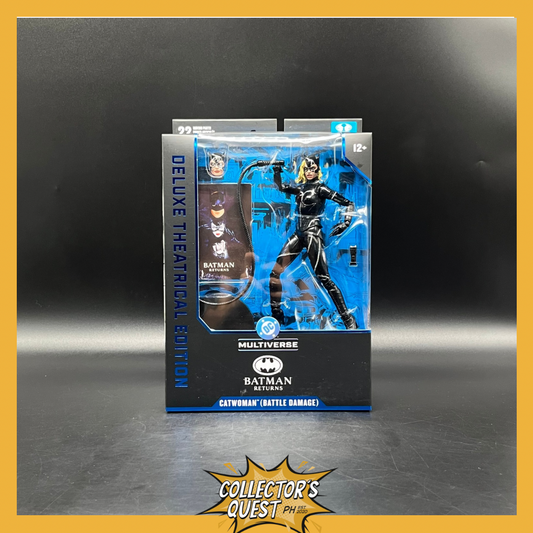 (IN STOCK) Mcfarlane DC Theatrical Deluxe 7in - Battle Damaged Catwoman (Batman Returns) Action Figure