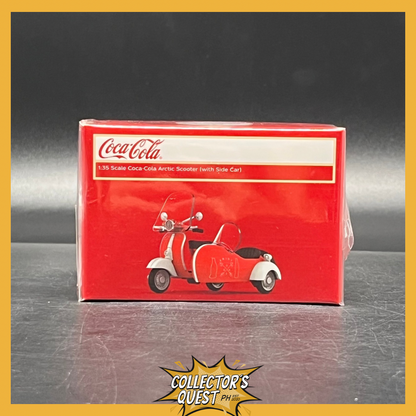 (IN STOCK) COKE094 Tiny City Scooter Sidecar Coca-Cola Diecast Vehicle