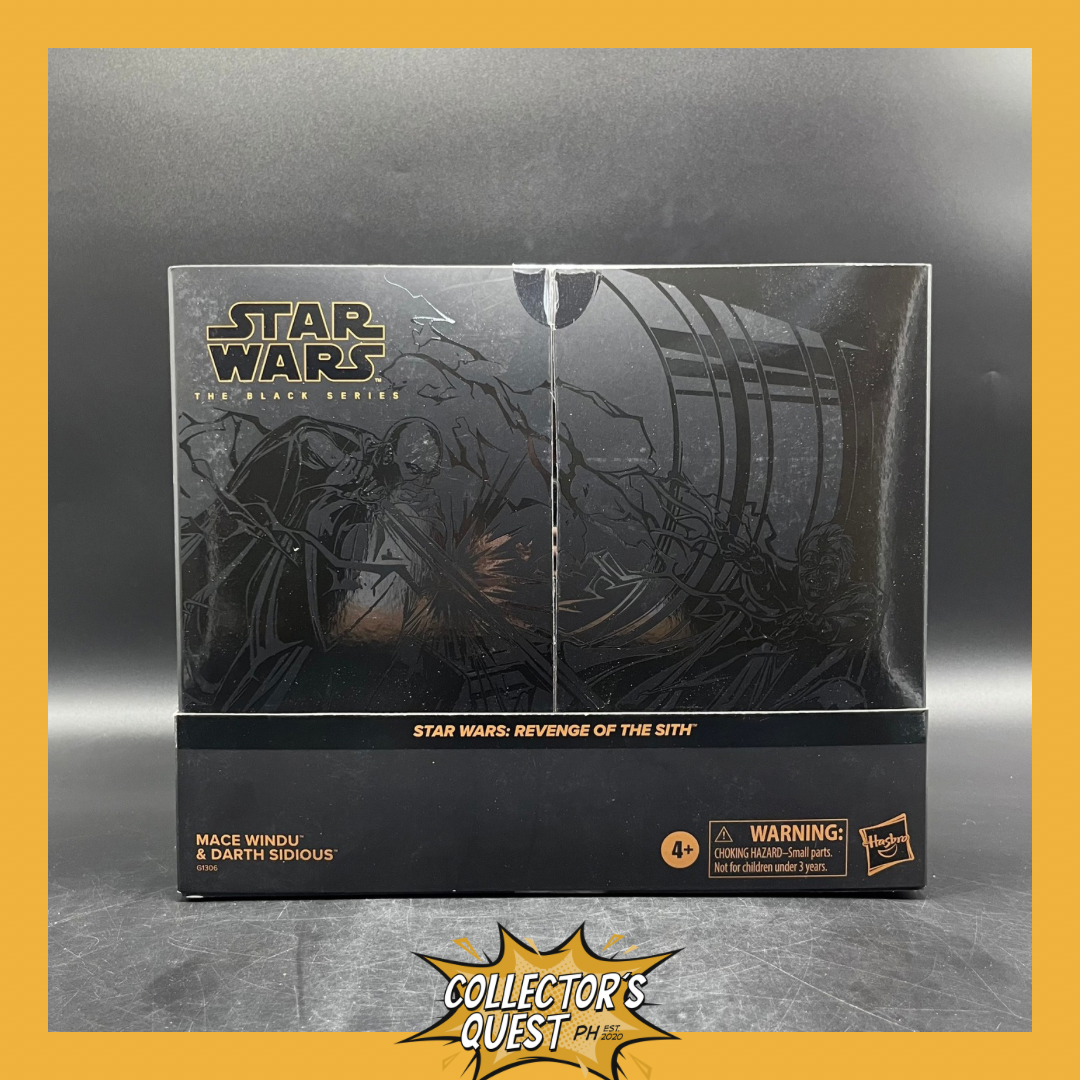 (IN STOCK) Star Wars The Black Series Revenge of the Sith Mace Windu vs Darth Sidious Action Figure