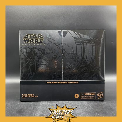 (IN STOCK) Star Wars The Black Series Revenge of the Sith Mace Windu vs Darth Sidious Action Figure