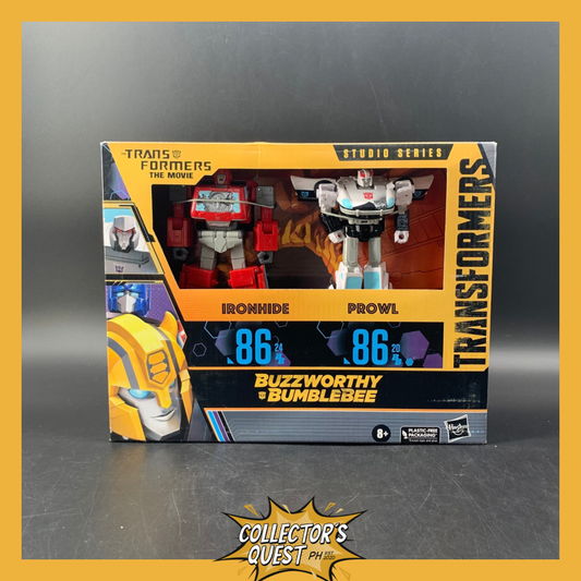 (IN STOCK) Transformers Studio Series Buzzworthy Bumblebee Transformers The Movie 86 Ironhide & Prowl Action Figure Set