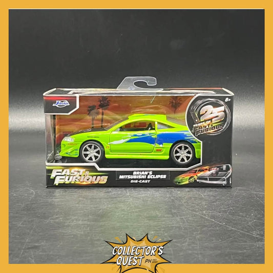 (IN STOCK) 97609 JADA TOYS 1:32 Scale Fast & Furious 1995 Mitsubishi Eclipse Green Diecast Vehicle