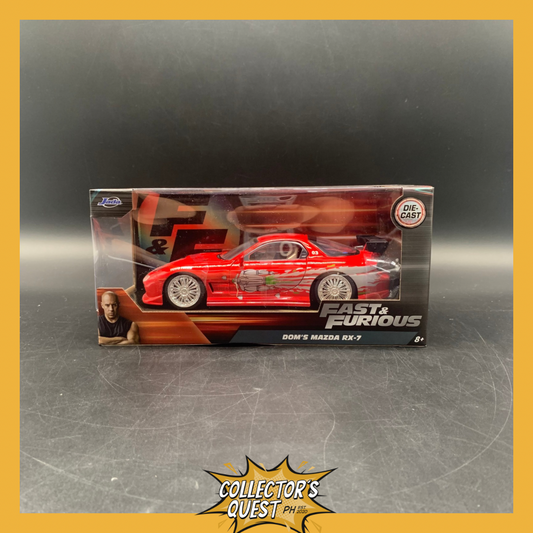 (IN STOCK) JADA TOYS 1:24 Scale Fast & Furious Dom's Mazda RX-7 Diecast Vehicle
