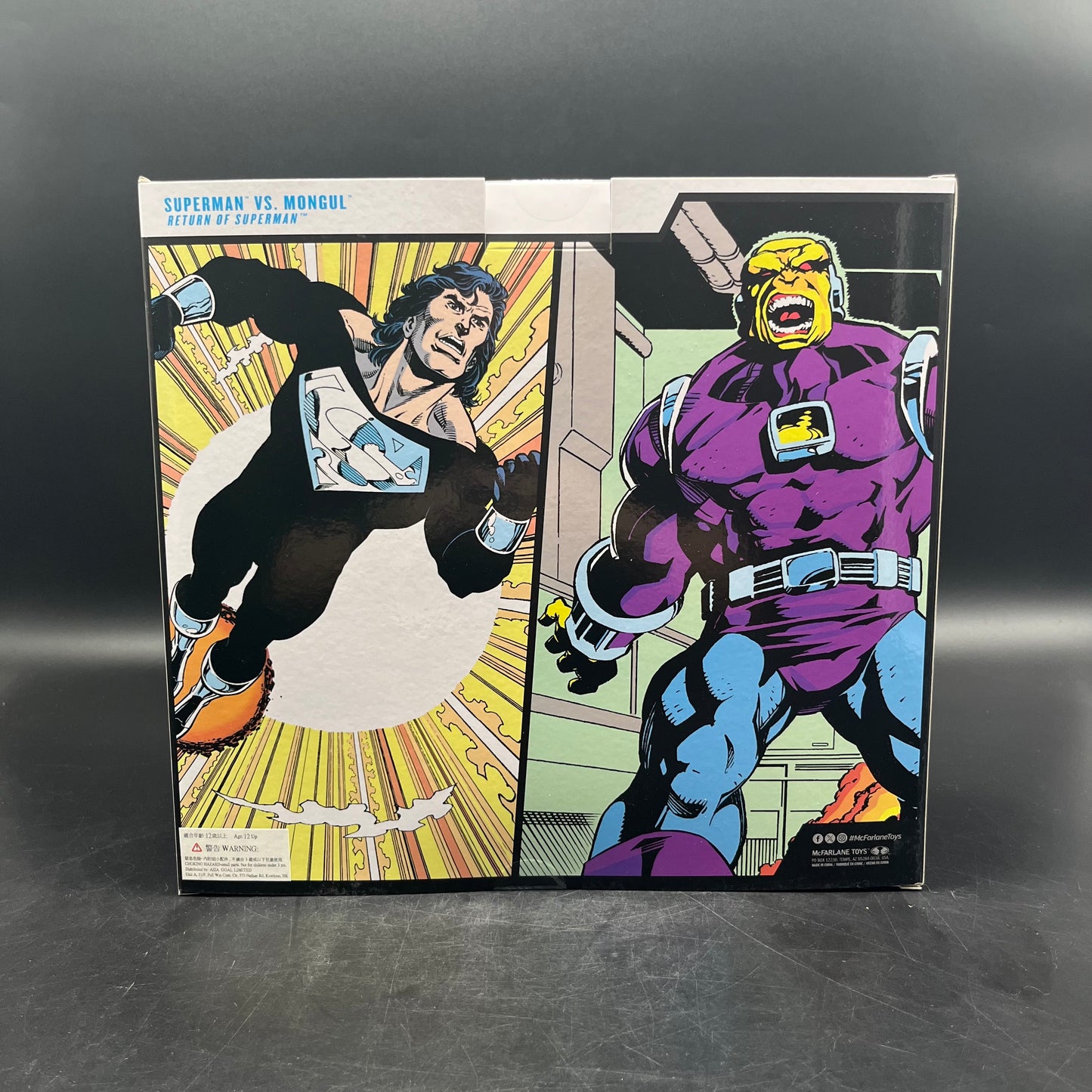 (IN STOCK) Mcfarlane DC Multiverse 7in with Megafig 2pk- Mongul vs Kryptonian Suit Superman Action Figure