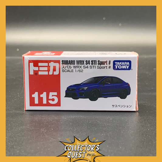 (IN STOCK) Takara Tomy Tomica No. 115-7 Subaru WRX S4 STI Sport Diecast Vehicle