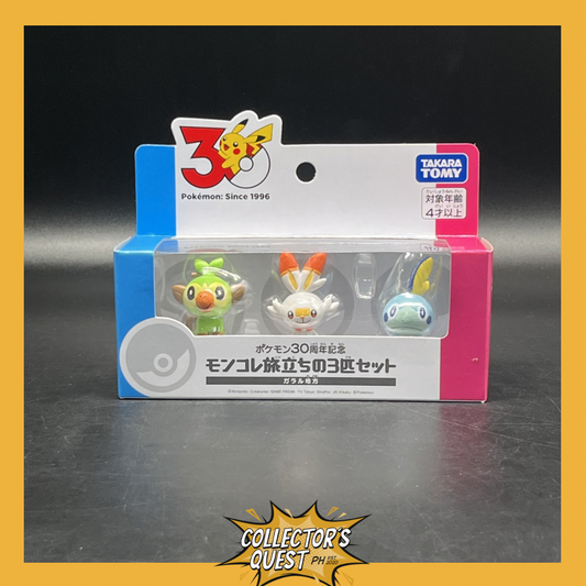(IN STOCK) 98669 Takara Tomy Pokemon 30 Years Anniversary Moncolle Starters Galar Set Of 3