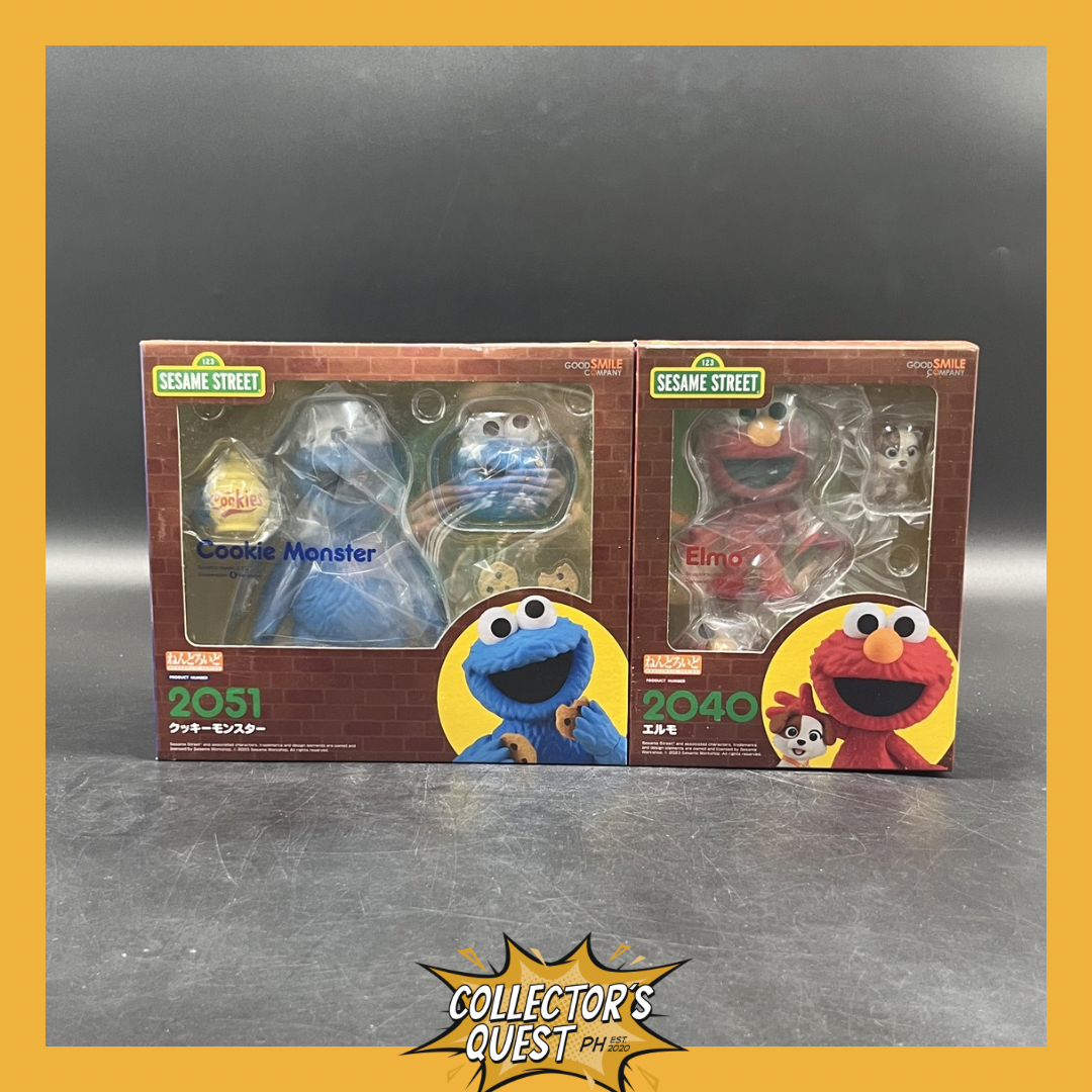 (IN STOCK) Good Smile Company GSC Nendoroid Sesame Street Elmo & Cookie Monster Set of 2 Figure