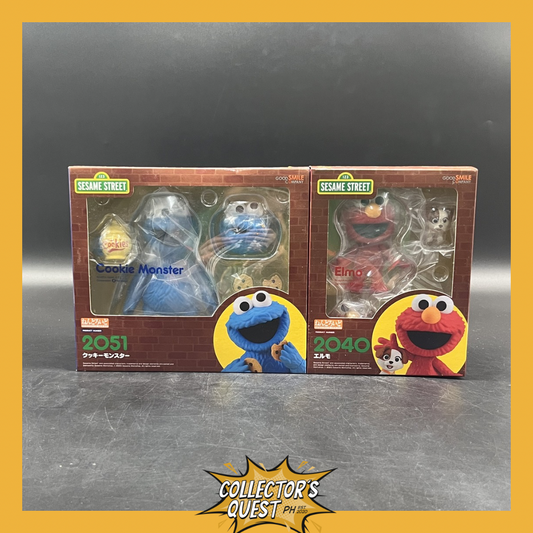 (IN STOCK) Good Smile Company GSC Nendoroid Sesame Street Elmo & Cookie Monster Set of 2 Figure