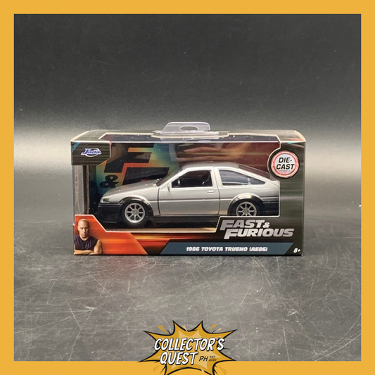 (IN STOCK) 36069 Jada Toys 1:32 Fast & Furious 1986 Toyota Trueno- Silver Diecast Vehicle