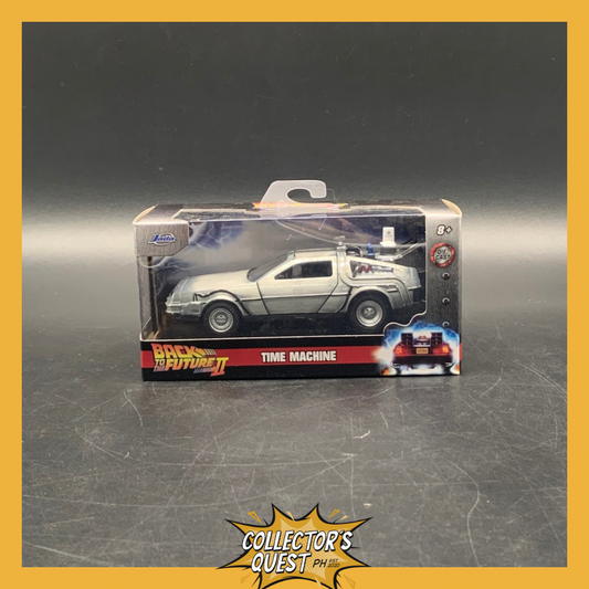 (IN STOCK) JADA TOYS 1:32 Scale Hollywood Rides Back to the Future 2 Delorean Time Machine Diecast Vehicle