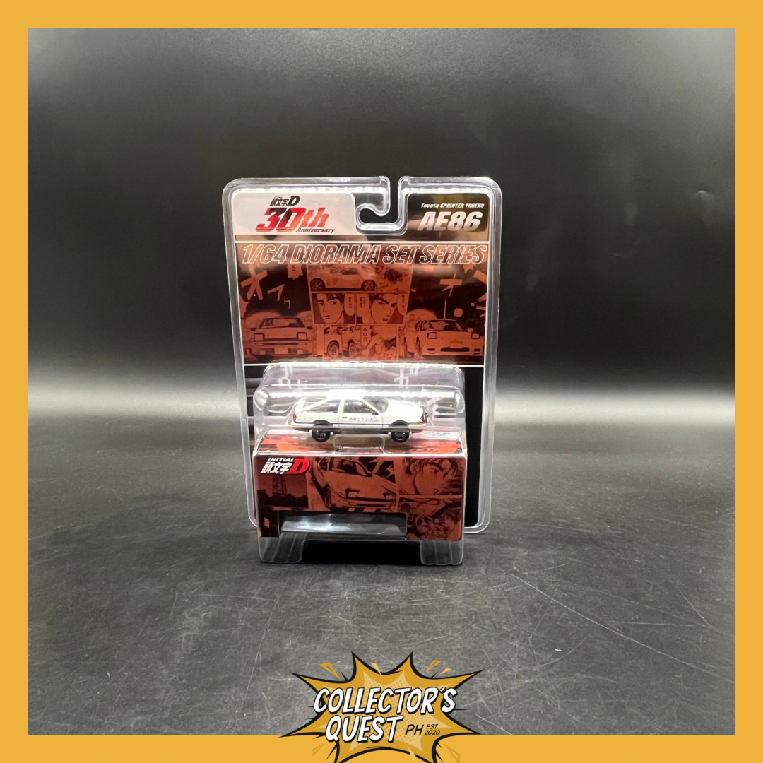 (IN STOCK) Hobby JAPAN HJ64 1:64 Diecast Model Car - Toyota SPRINTER TRUENO (AE86) | INITIAL D Takumi Fujiwara VS Keisuke Takahashi (Blister Packaging) (RED PACKAGING)