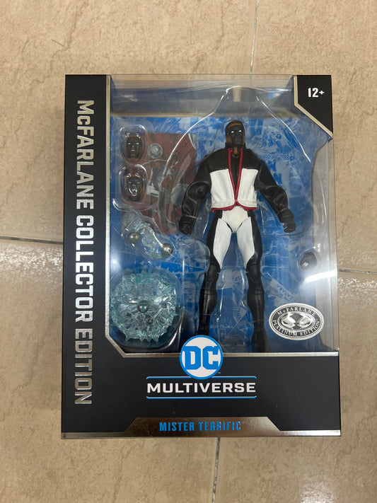 DC Multiverse Mcfarlane Collector's Edition Mr. Terrific (Platinum Edition) Action Figure