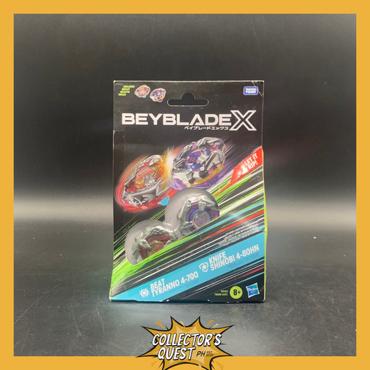 (IN STOCK) Beyblade X Beat Tyranno 4-70Q & Knife Shinobi 4-80HN