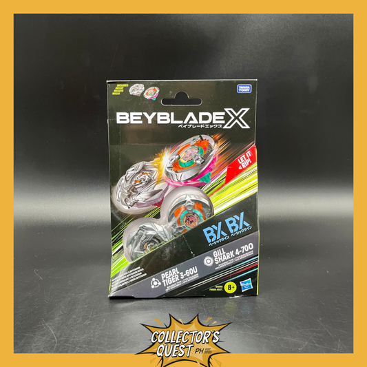 (IN STOCK) Beyblade X Gill Shark 4-70O & Pearl Tiger 3-60U Set