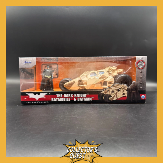 (IN STOCK)  98543 Jada Toys 1:24 Scale The Dark Knight 2008 Batmobile Camouflage Tumbler Diecast Vehicle with Christian Bale Batman Figure