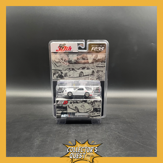 (IN STOCK) Hobby JAPAN HJ64 1:64 Diecast Model Car - MAZDA RX-7 (FC3S) RedSuns | INITIAL D Ryosuke Takahashi VS Takumi Fujiwara (Blister Packaging) (WHITE PACKAGING)
