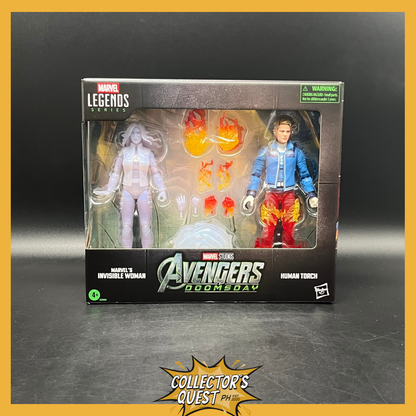 (IN STOCK) Marvel Legends Avengers Doomsday Invisible Woman & Johny Storm Human Torch Action Figure 2-Pack