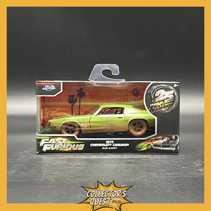 (IN STOCK) 36393 Jada Toys 1:32 Fast & Furious 1973 Chevrolet Camaro Diecast Vehicle (Dirty Version)(25th Anniversary Release)