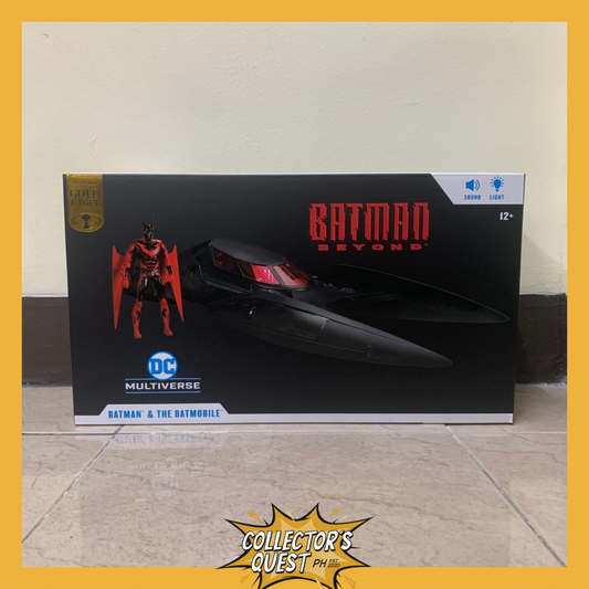 (IN STOCK) DC Multiverse Batman Beyond with Batmobile (Gold Label) Action Figure & Vehicle Set