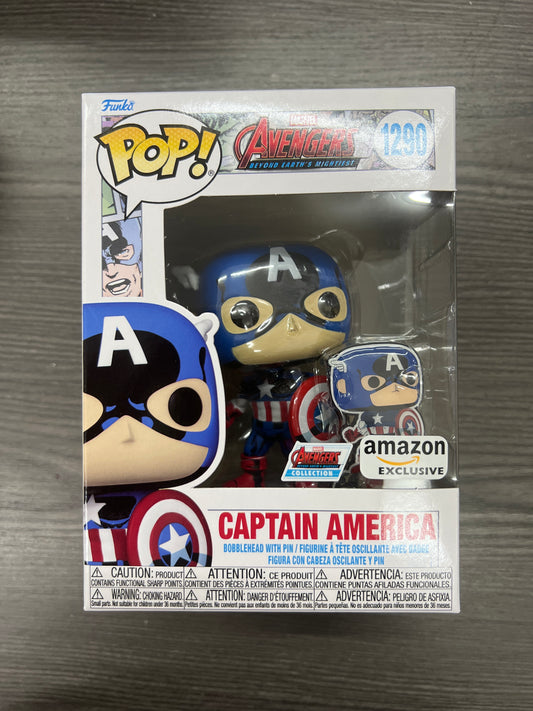 (IN STOCK) Funko Pop! & Pin: The Avengers: Earth's Mightiest Heroes 60th Anniversary Captain America with Pin Vinyl Figure
