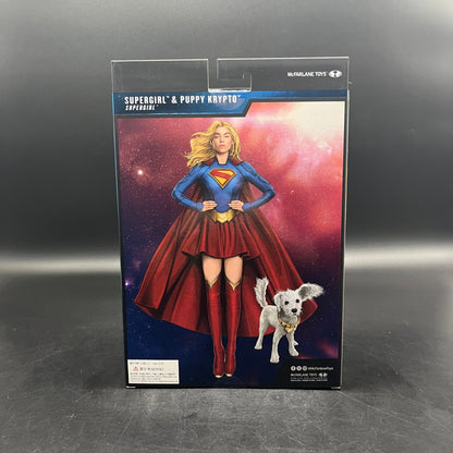 (IN STOCK) Mcfarlane DC Deluxe 7in- Supergirl and Puppy Krypto (Supergirl Movie) Action Figure
