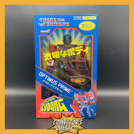 (IN STOCK) Super7 ULTIMATES! Transformers Super Cyborg Optimus Prime (Clear Red/Blue) Action Figure