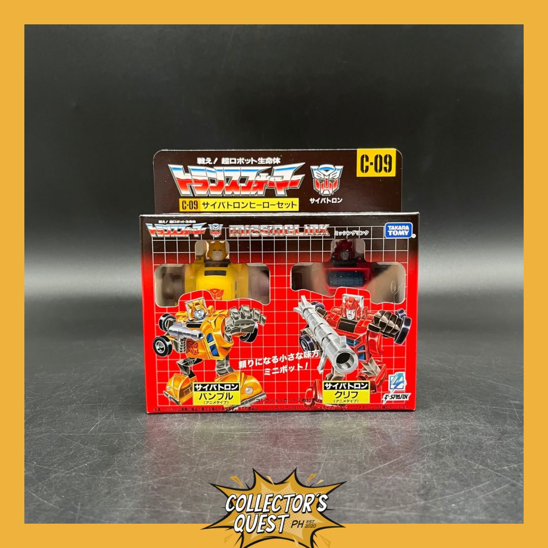 (IN STOCK) Takara Tomy Transformers C-09 Cybertron Heroes Bumblebee and Cliffjumper Figure Set
