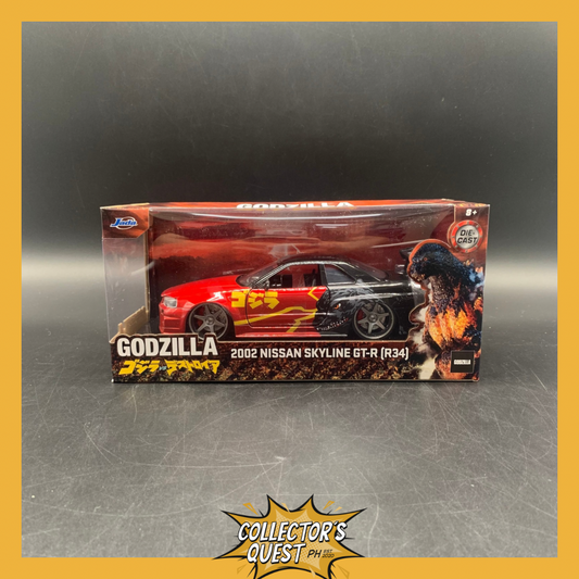 (IN STOCK) JADA TOYS 1:24 Scale Hollywood Rides Godzilla GTR Diecast Vehicle