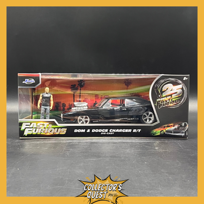 (IN STOCK) 35907 Jada Toys 1:24 Fast & Furious 1970 Dodge Charger Diecast Vehicle with Dom Toretto Figure (25th Anniversary)